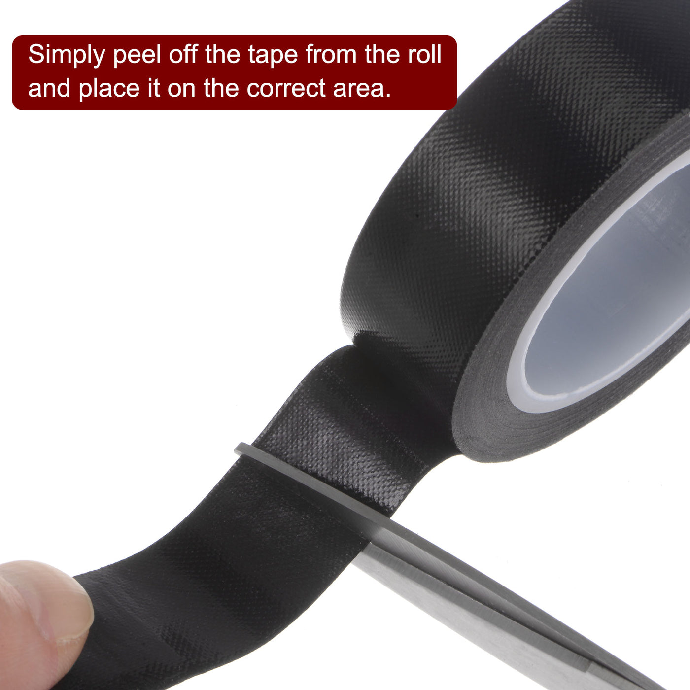 Harfington Fabric PTFE Tape 0.75"x33ft PTFE Adhesive Tape 0.13mm Thickness Black