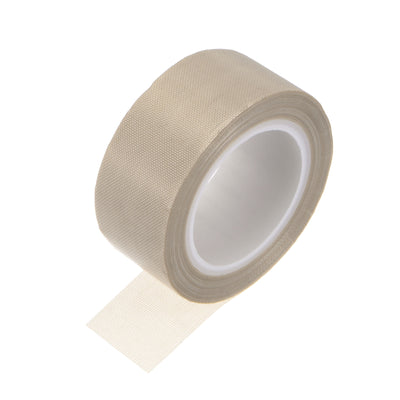 Harfington Fabric PTFE Tape 1"x33ft PTFE Adhesive Tape 0.13mm Thickness Light Brown