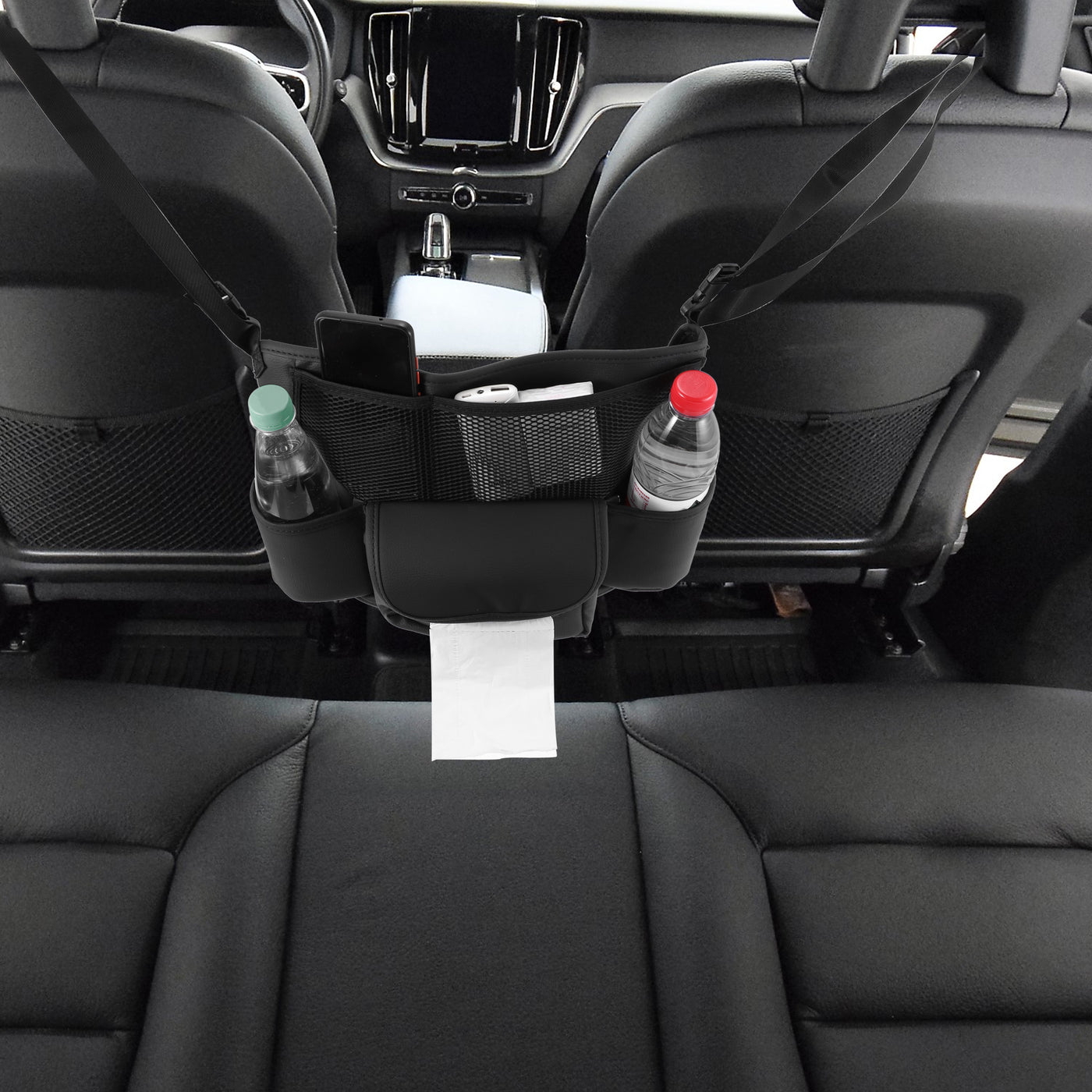 X AUTOHAUX Car Large Capacity Seat Organizer Backseat Multi Pockets Purse Storage Universal Fit for Car Truck SUV 37x25cm