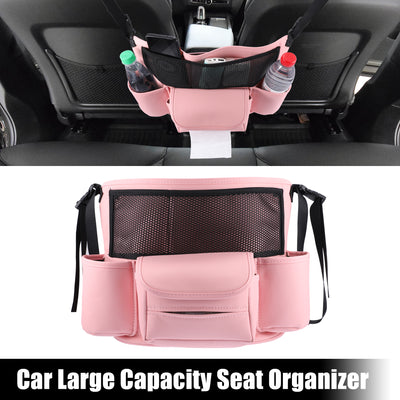 Harfington Car Large Capacity Seat Organizer Backseat Multi Pockets Purse Storage Universal Fit for Car Truck SUV 37x25cm