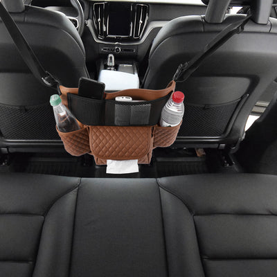 Harfington Car Large Capacity Seat Organizer Backseat Multi Pockets Purse Storage Universal Fit for Car Truck SUV 40x26x22cm