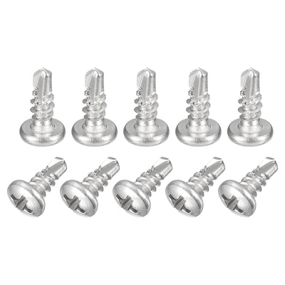 Harfington Uxcell Self Drilling Screws 304 Stainless Steel Phillips Pan Head Self Tapping Screws