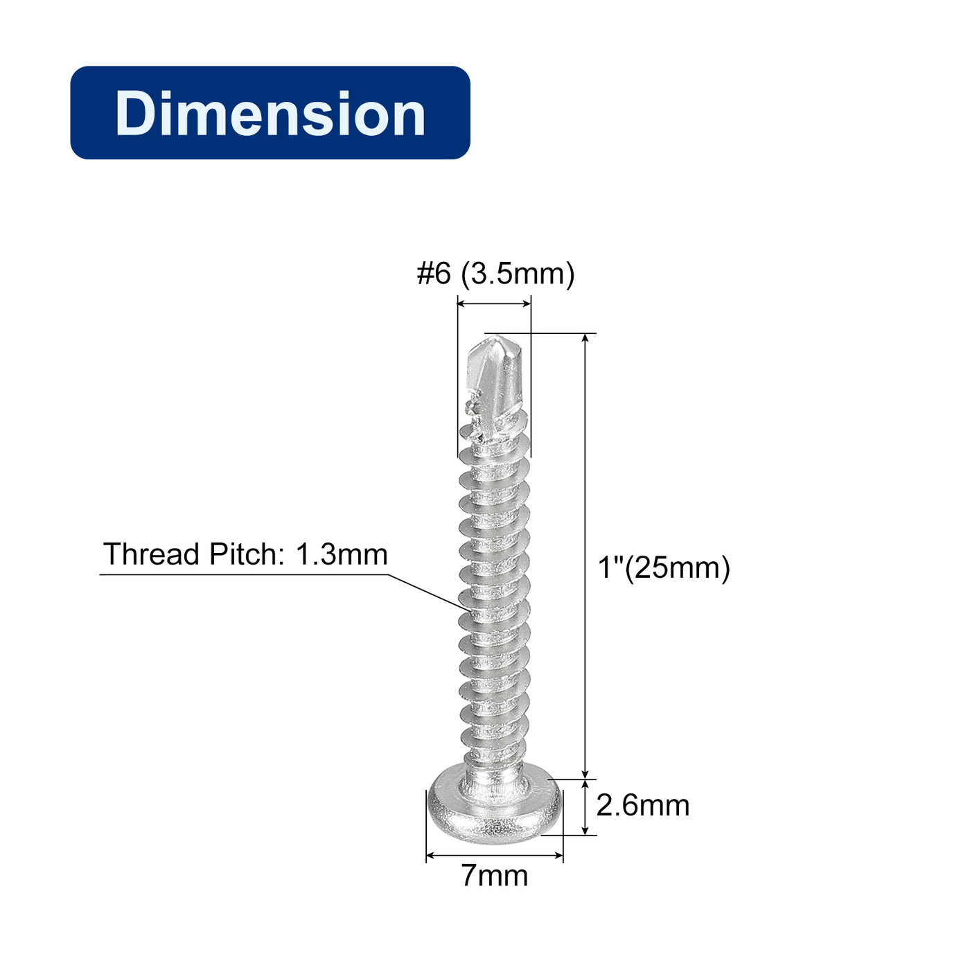 uxcell Uxcell Self Drilling Screws 304 Stainless Steel Phillips Pan Head Self Tapping Screws