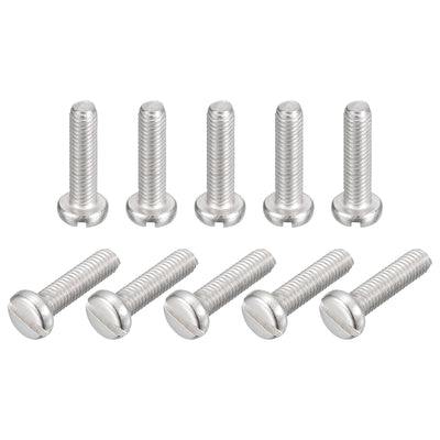 Harfington Uxcell 304 Stainless Steel Machine Screws Slotted Pan Head Screw Bolts