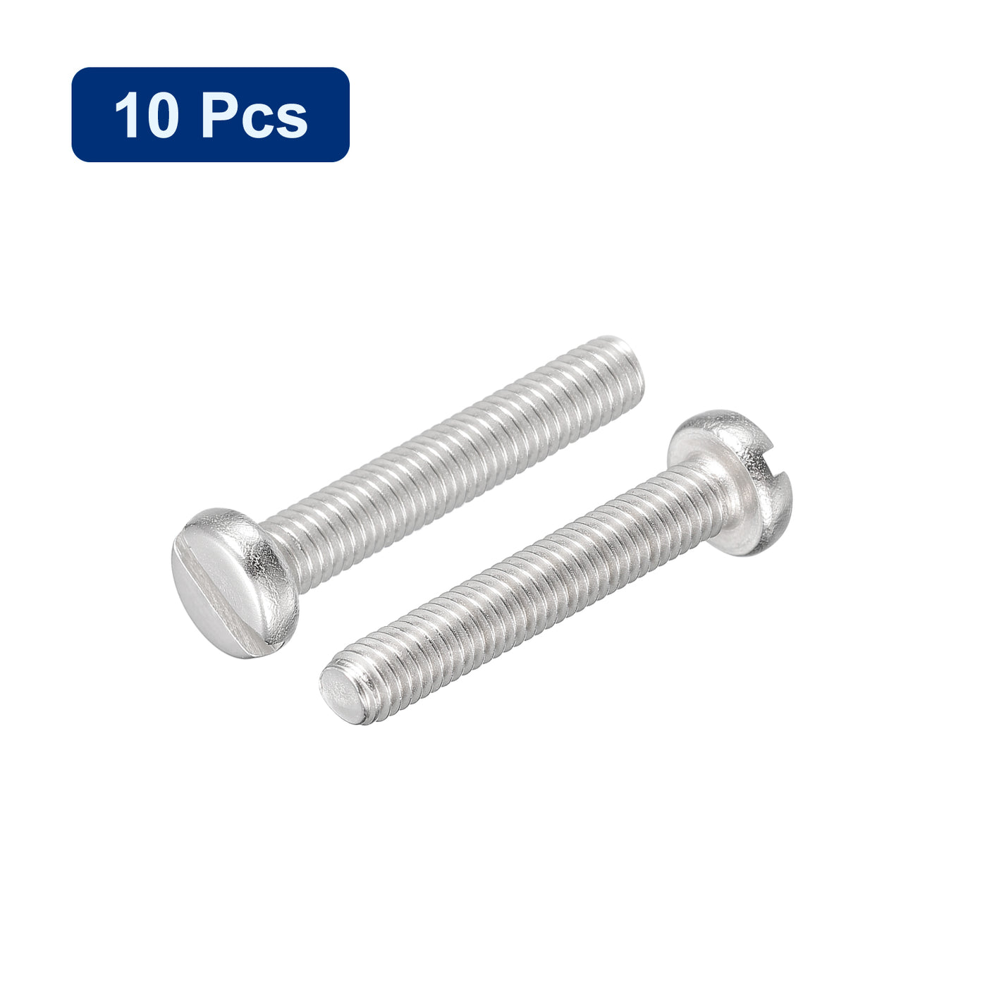 uxcell Uxcell 304 Stainless Steel Machine Screws Slotted Pan Head Screw Bolts