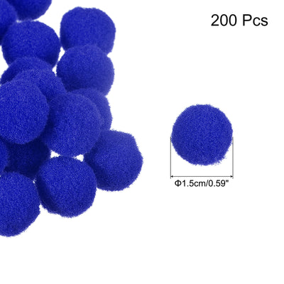 Harfington Pom Felt Balls Fabric 1.5cm 15mm Blue for Crafts Project DIY 200 Pcs