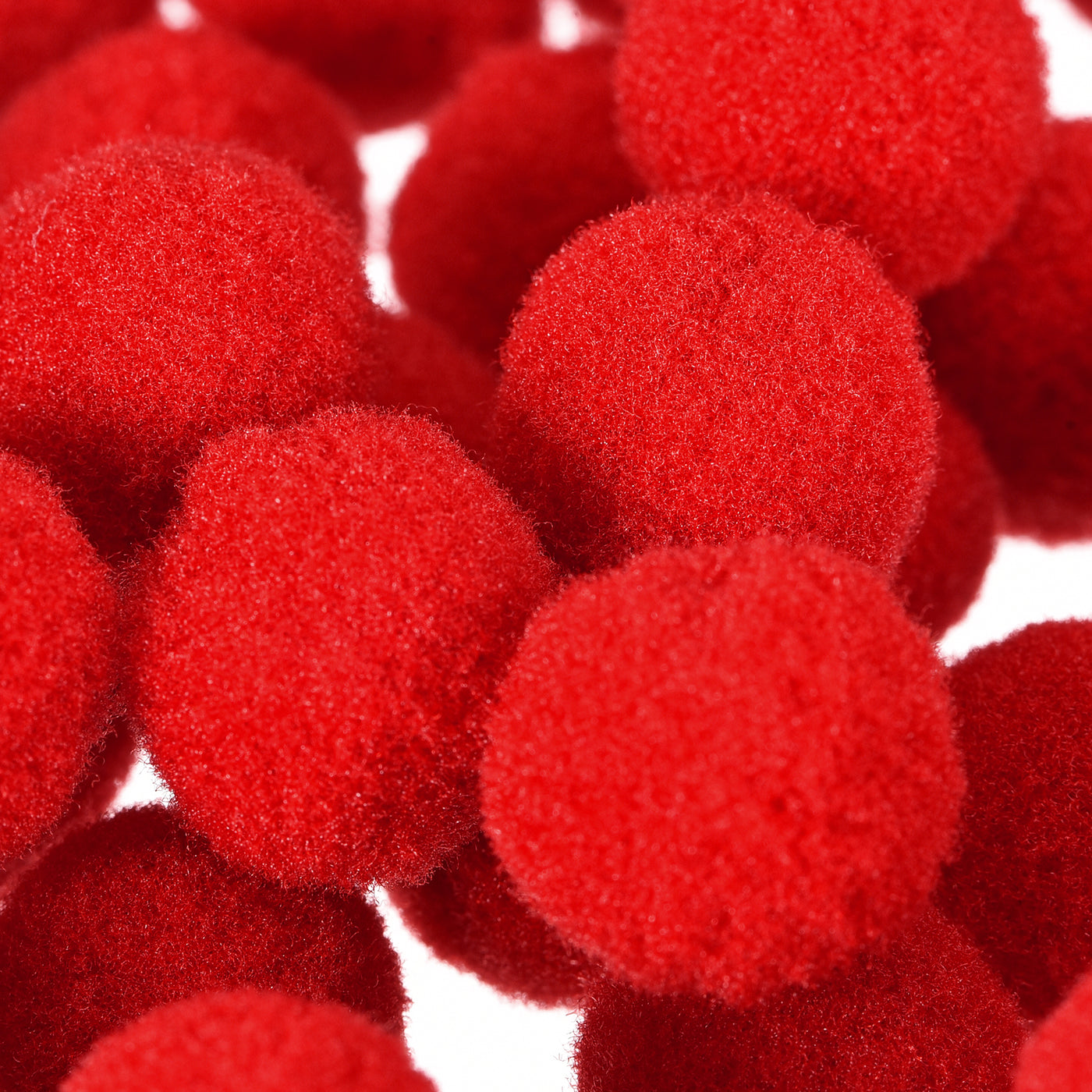 Harfington Pom Felt Balls Fabric 1.5cm 15mm Red for Craft Project DIY 200 Pcs