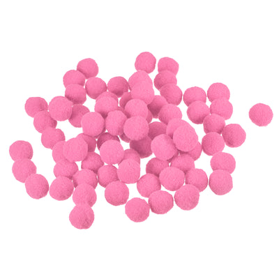 Harfington Pom Felt Balls Fabric 1.5cm 15mm Pink for Crafts Project DIY 100 Pcs