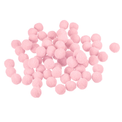 Harfington Pom Felt Balls Fabric 1.5cm 15mm Light Pink for Craft Project DIY 200 Pcs