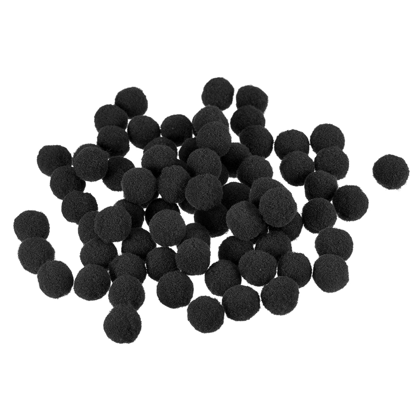 Harfington Pom Felt Balls Fabric 1.5cm 15mm Black for Crafts Project DIY 200 Pcs
