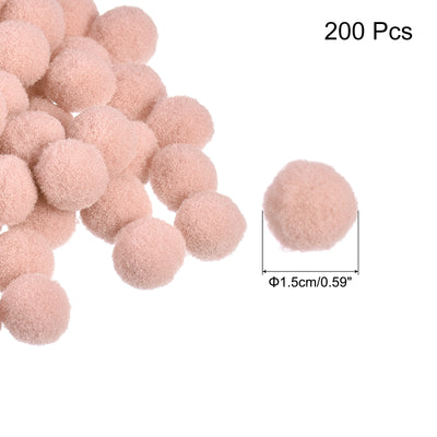 Harfington Pom Felt Balls Fabric 1.5cm 15mm Beige for Crafts Project DIY 200 Pcs