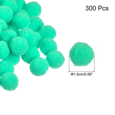 Harfington Pom Felt Balls Fabric 1.5cm 15mm Dark Green for Crafts Project DIY 300 Pcs