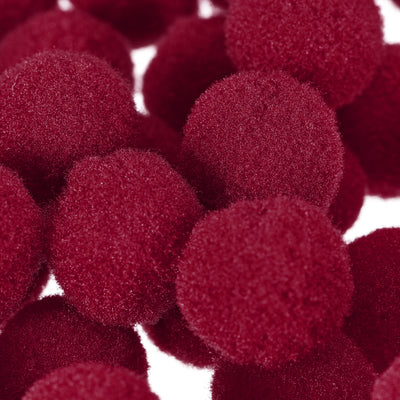 Harfington Pom Felt Balls Fabric 1.5cm 15mm Dark Red for Crafts Project DIY 200 Pcs