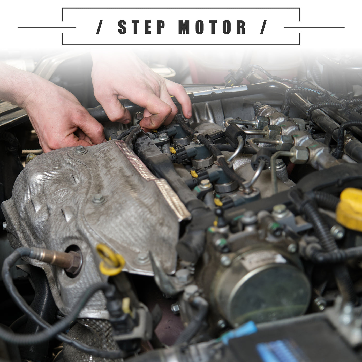 Motoforti Transmission Step Stepper Motor, for Nissan Altima 2009-2012, Plastic Metal, JF011E, Black Silver Tone