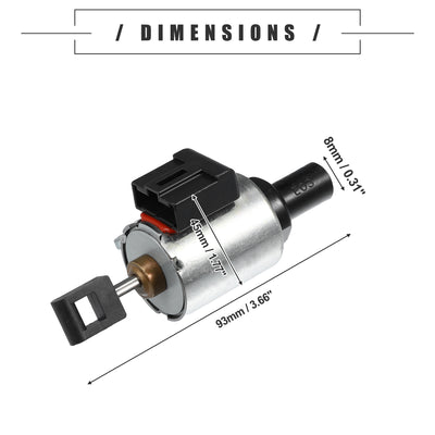 Harfington Transmission Step Stepper Motor, for Nissan Altima 2009-2012, Plastic Metal, JF011E, Black Silver Tone