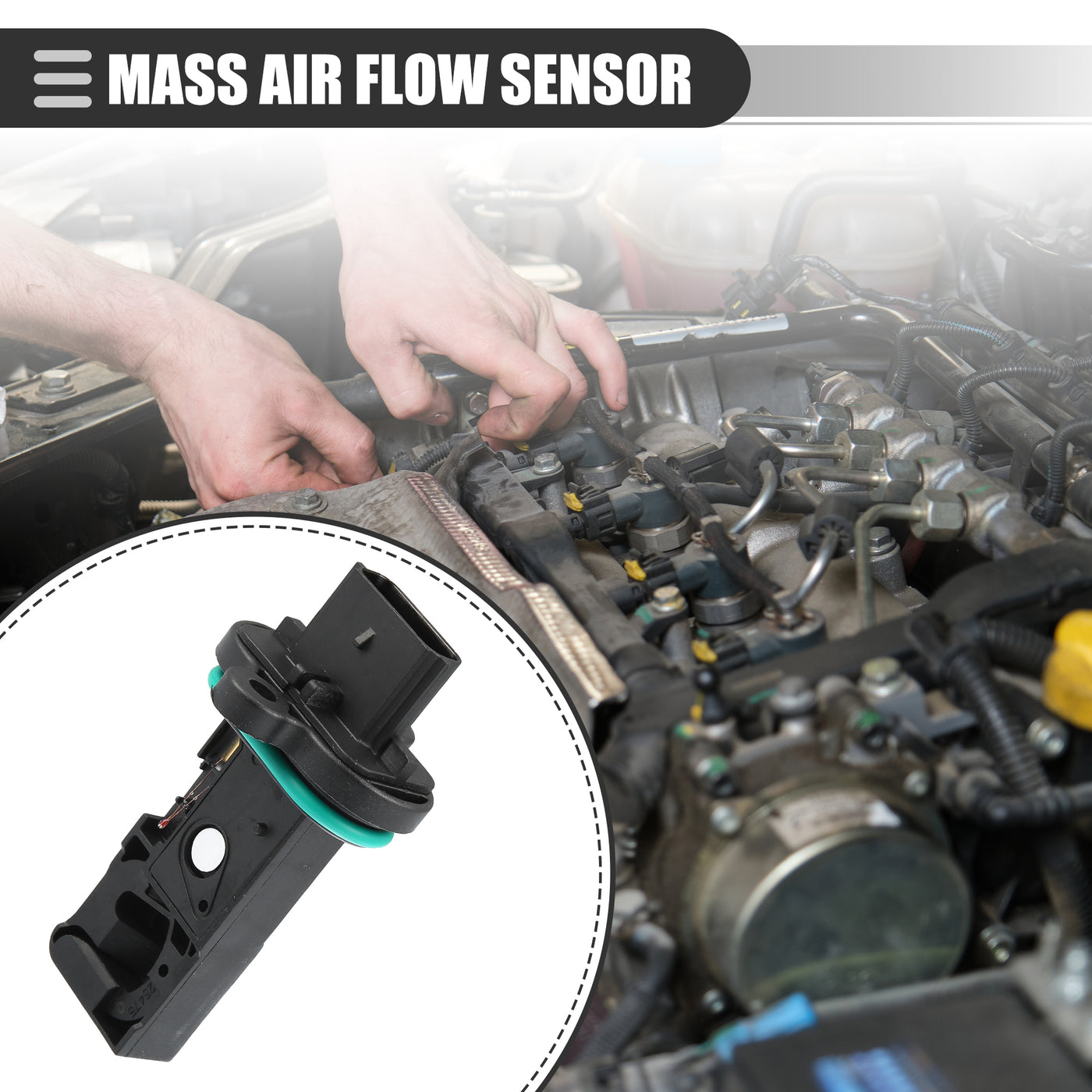 Motoforti Mass Air Flow Sensor For Audi A4 2002-2004, VW Golf, Passat, Seat - MAF Assembly