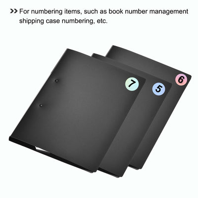 Harfington Laser Number Stickers, Number 7 Round Self Adhesive Reflective Sticker for Inventory, Storage Organizing, 10 Sheets(1000pcs)