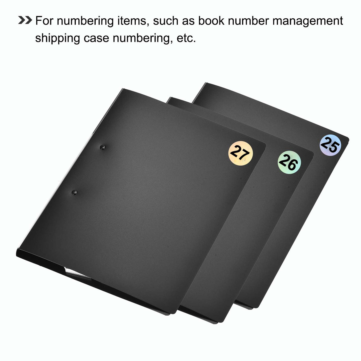 Harfington Laser Number Stickers, Number 26 Round Self Adhesive Reflective Sticker for Inventory, Storage Organizing, 10 Sheets(1000pcs)