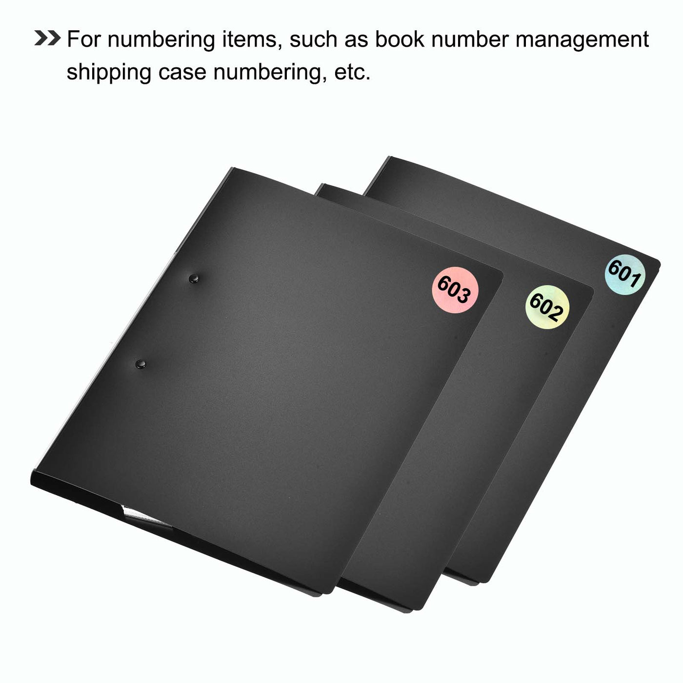 Harfington Laser Number Stickers, Number 601 to 650 Round Self Adhesive Reflective Sticker for Inventory, Storage Organizing, 10 Sheets(1000pcs)