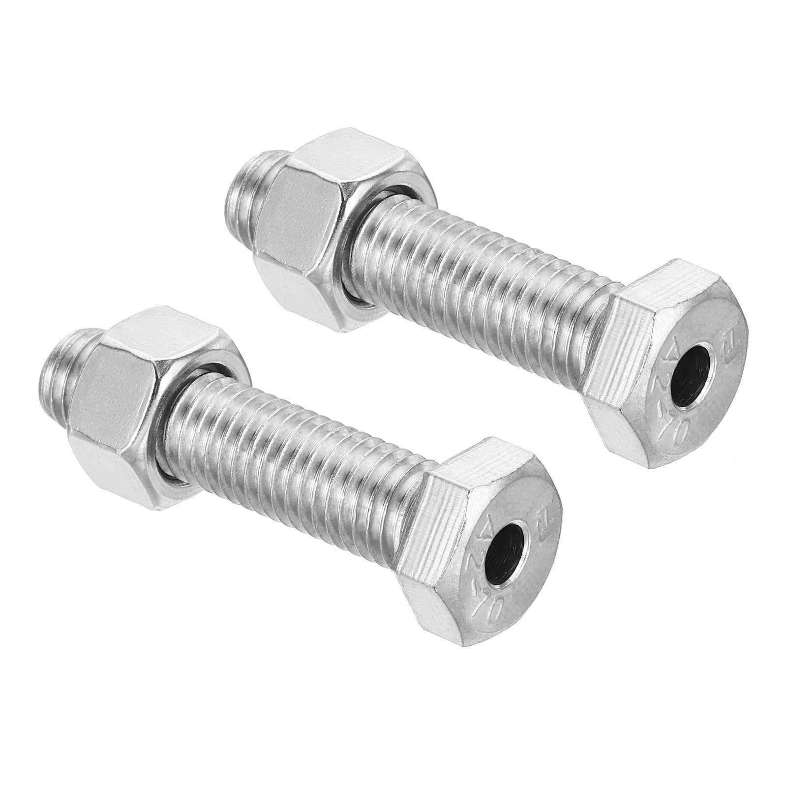 Socket Two Side Thread M12x50mm Hollow External Hexagon Screw, 2 Set Cylindrical Lamp ...