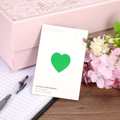 Harfington Heart Shaped Sticker 1" Self-Adhesive Love Label Grass Green 500 Pcs