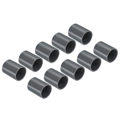 Harfington UPVC Pipe Fitting 1.26 Inch Socket, 10 Pack Straight Coupling, Grey
