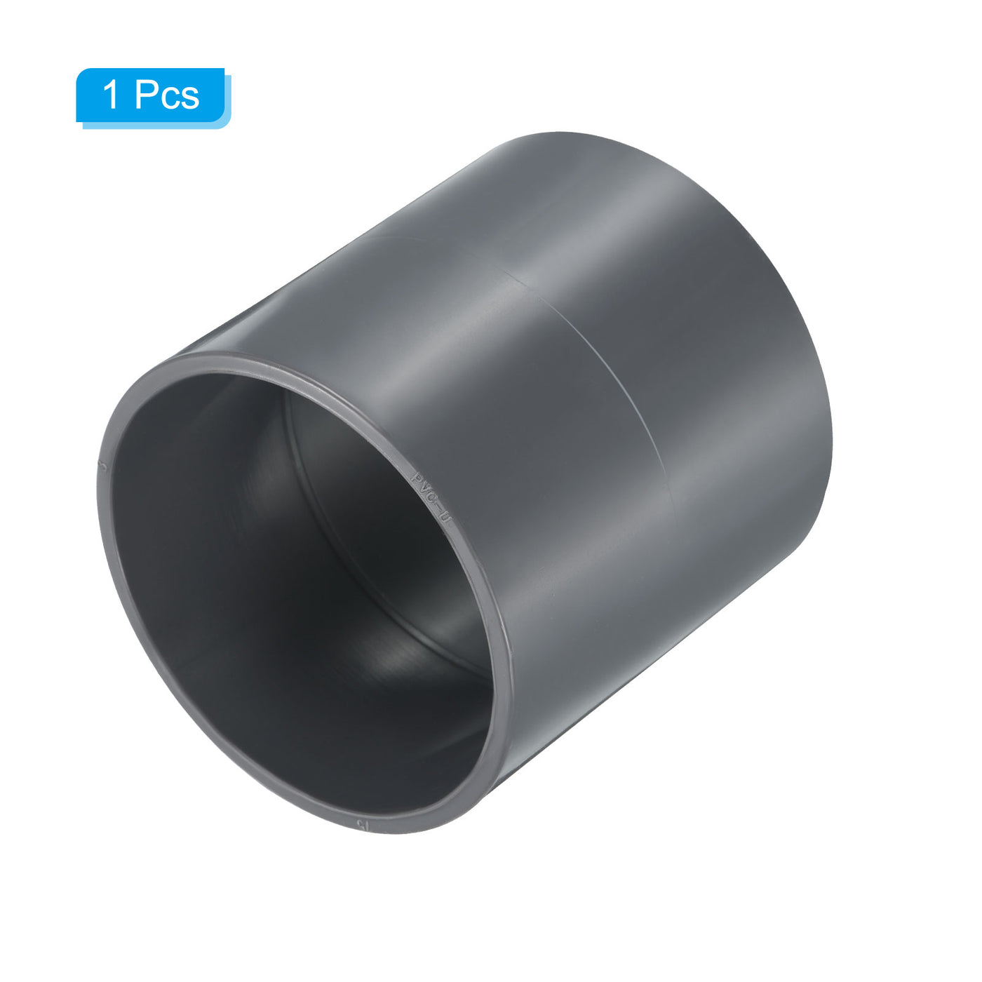 Harfington UPVC Pipe Fitting 2.95 Inch Socket, 1 Pack Straight Coupling, Grey