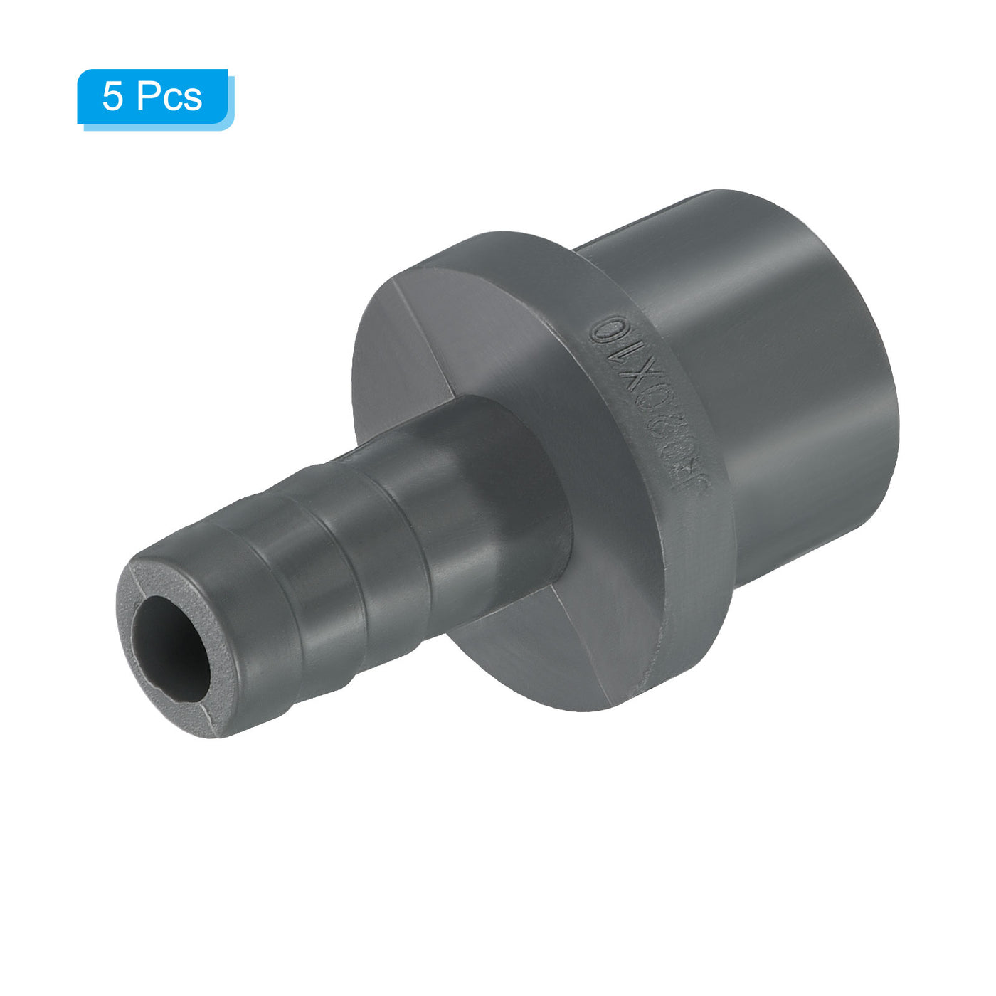 Harfington UPVC Reducer Pipe Fitting 20x11mm, 5 Pack Straight Coupling Connector, Grey