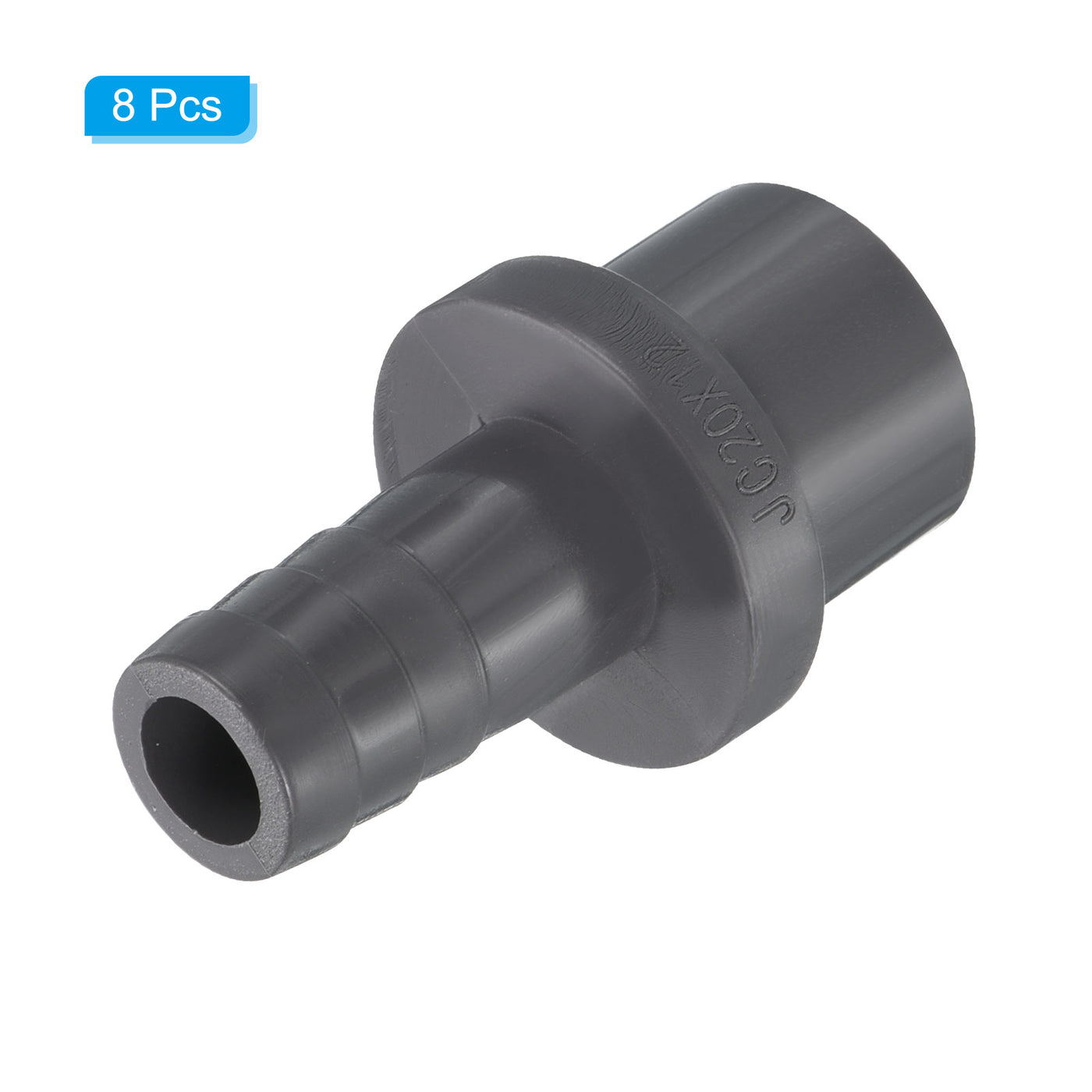 Harfington UPVC Reducer Pipe Fitting 20x13mm, 8 Pack Straight Coupling Connector, Grey