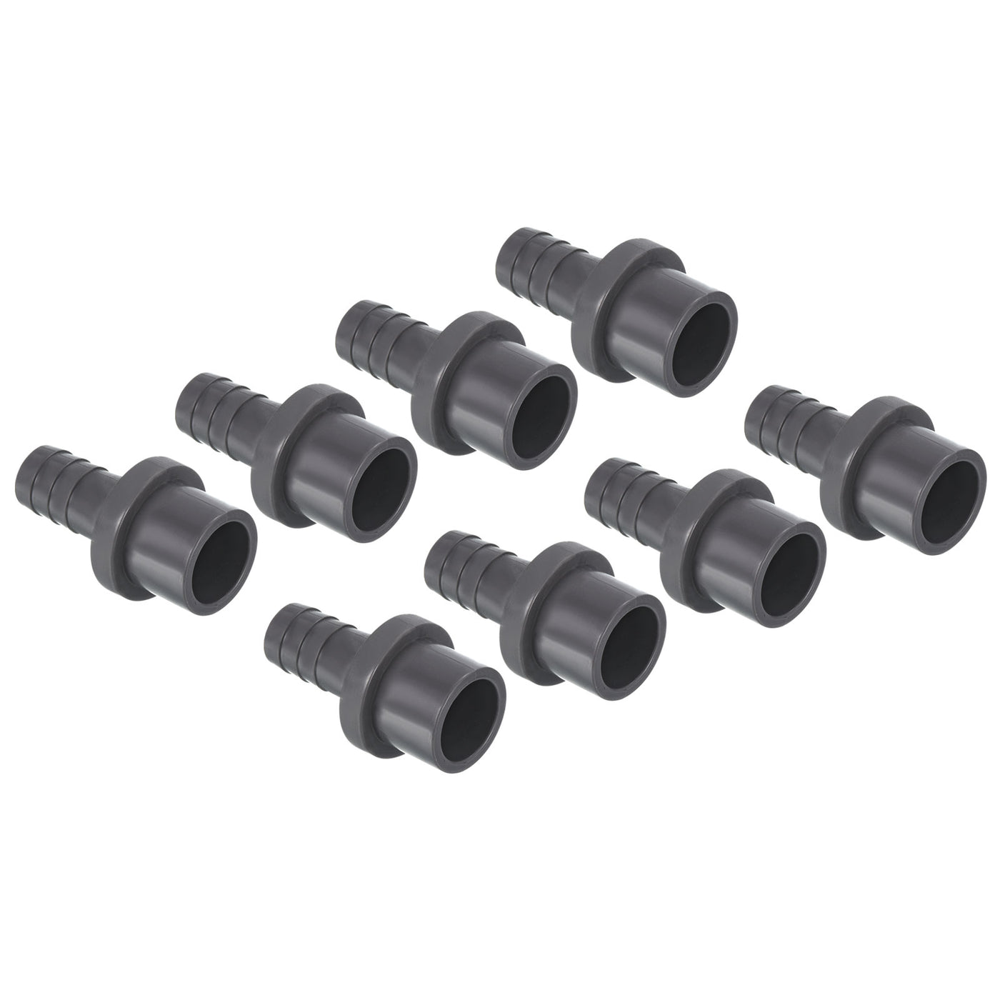 Harfington UPVC Reducer Pipe Fitting 20x13mm, 8 Pack Straight Coupling Connector, Grey