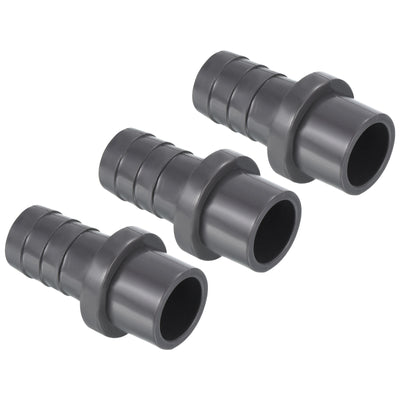 Harfington UPVC Reducer Pipe Fitting 20x17mm, 3 Pack Straight Coupling Connector, Grey