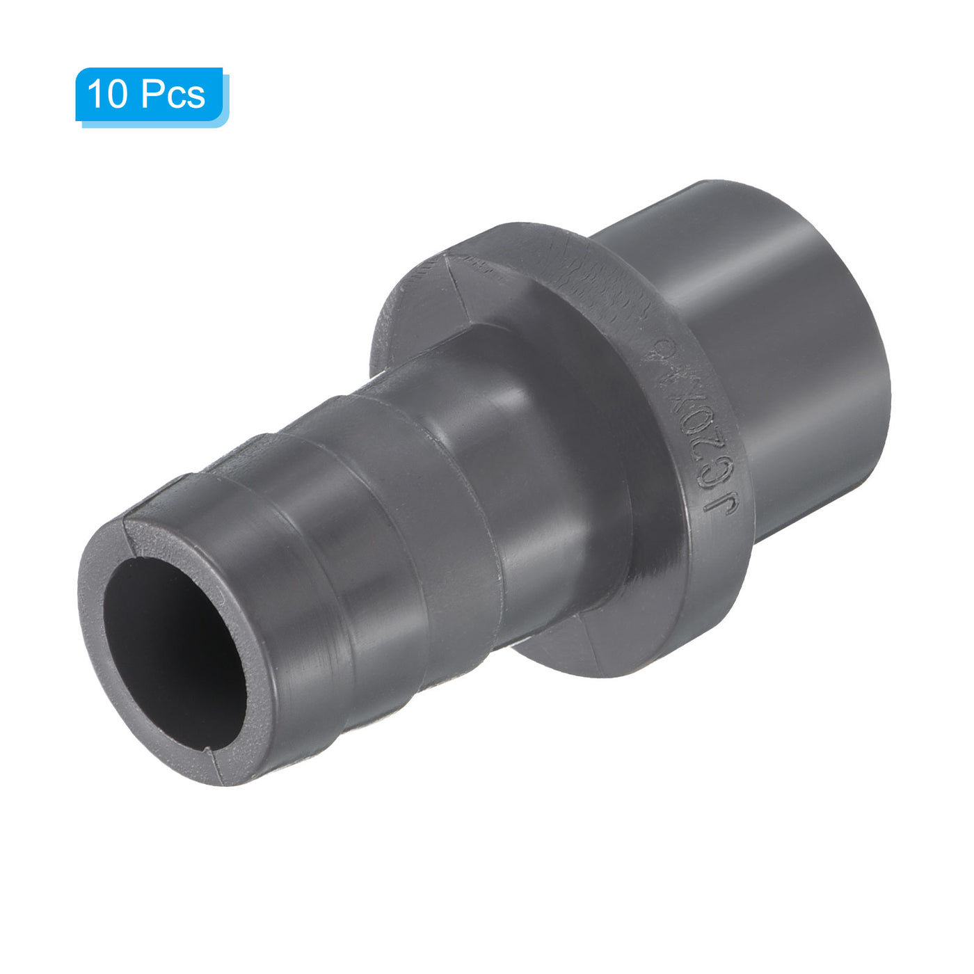 Harfington UPVC Reducer Pipe Fitting 20x17mm, 10 Pack Straight Coupling Connector, Grey