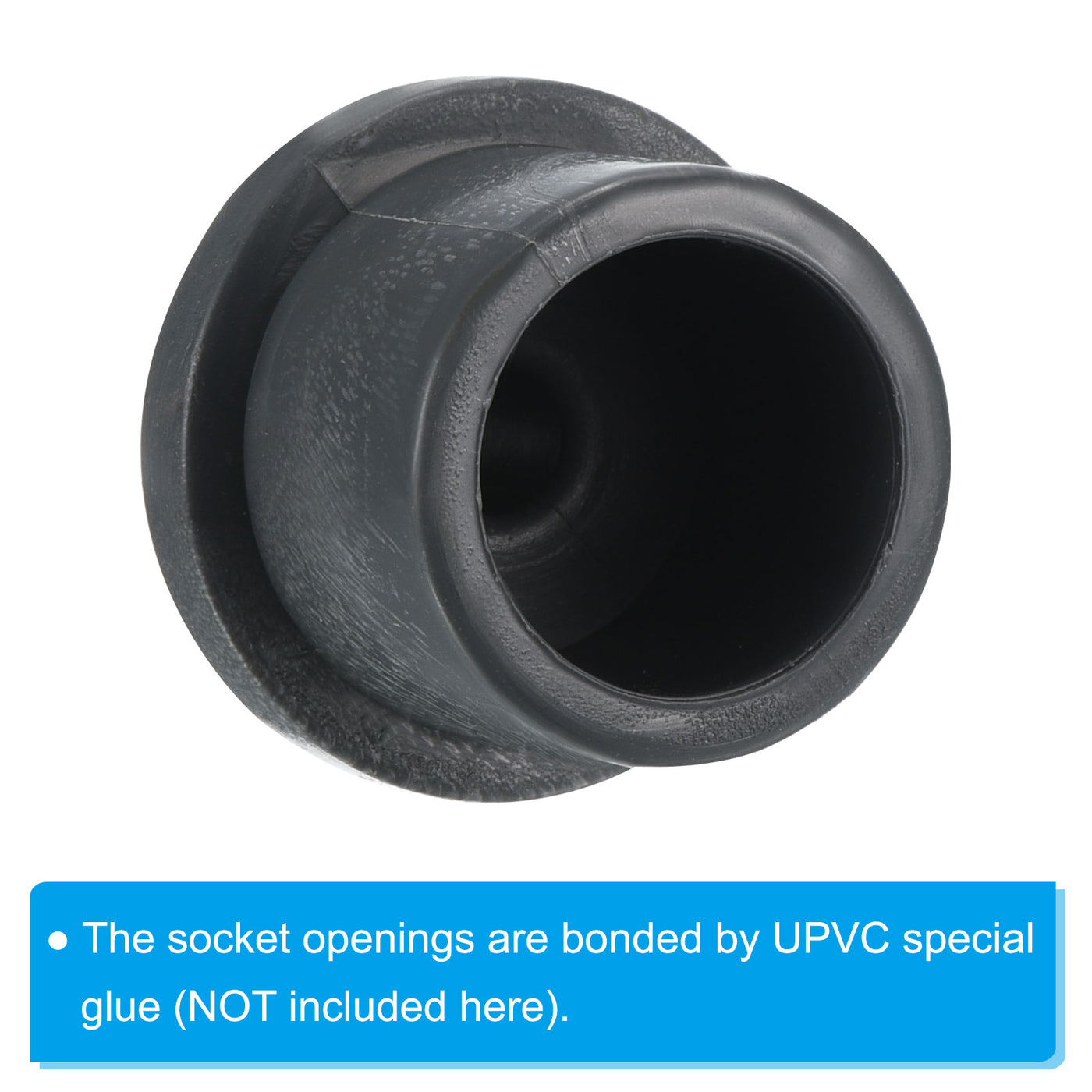 Harfington UPVC Reducer Pipe Fitting 25x11mm, 6 Pack Straight Coupling Connector, Grey