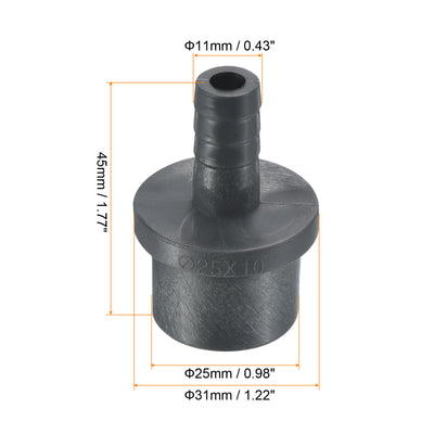 Harfington UPVC Reducer Pipe Fitting 25x11mm, 10 Pack Straight Coupling Connector, Grey