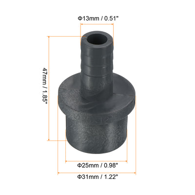 Harfington UPVC Reducer Pipe Fitting 25x13mm, 6 Pack Straight Coupling Connector, Grey