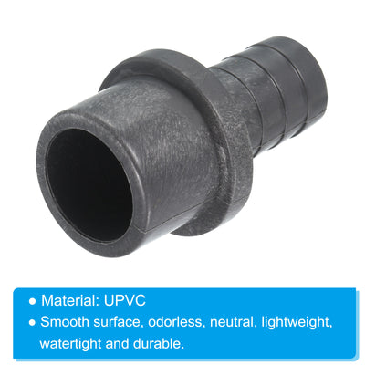 Harfington UPVC Reducer Pipe Fitting 25x17mm, 6 Pack Straight Coupling Connector, Grey