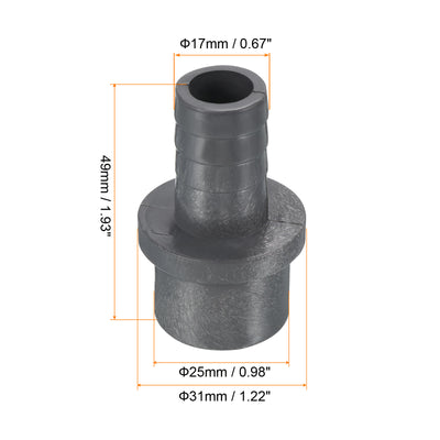 Harfington UPVC Reducer Pipe Fitting 25x17mm, 10 Pack Straight Coupling Connector, Grey