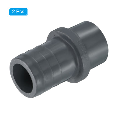 Harfington UPVC Reducer Pipe Fitting 32x30mm, 2 Pack Straight Coupling Connector, Grey