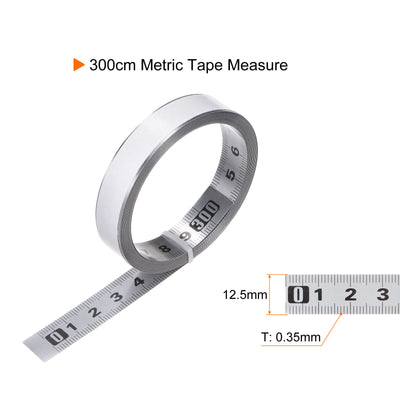 Harfington Self-Adhesive Measuring Tape 300cm Metric Left to Right