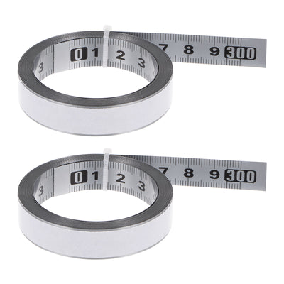Harfington 2pcs Self-Adhesive Measuring Tape 300cm Metric Left to Right