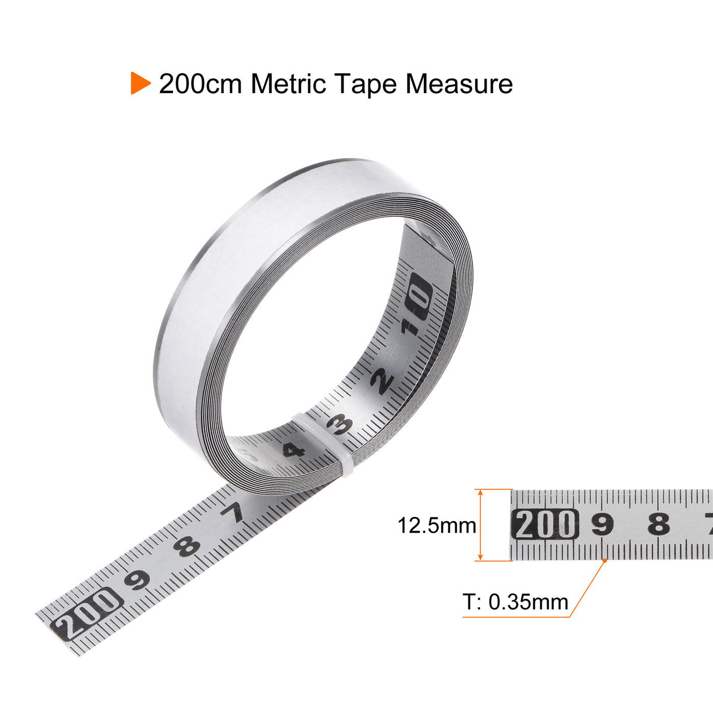 Harfington Self-Adhesive Measuring Tape 200cm Metric Right to Left Read