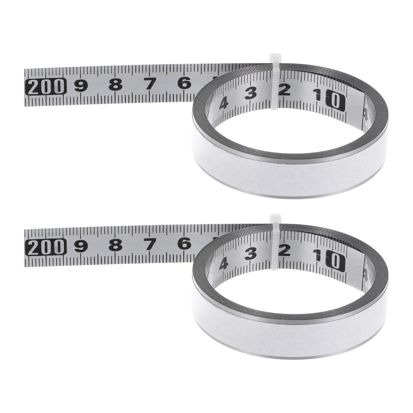 Self Adhesive Tape Measure 300cm Start from Middle Steel Ruler Tape, Yellow