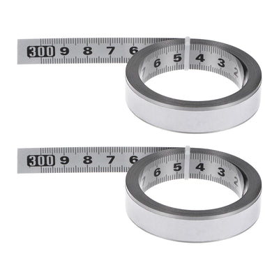 Harfington 2pcs Self-Adhesive Measuring Tape 300cm Metric Right to Left Read