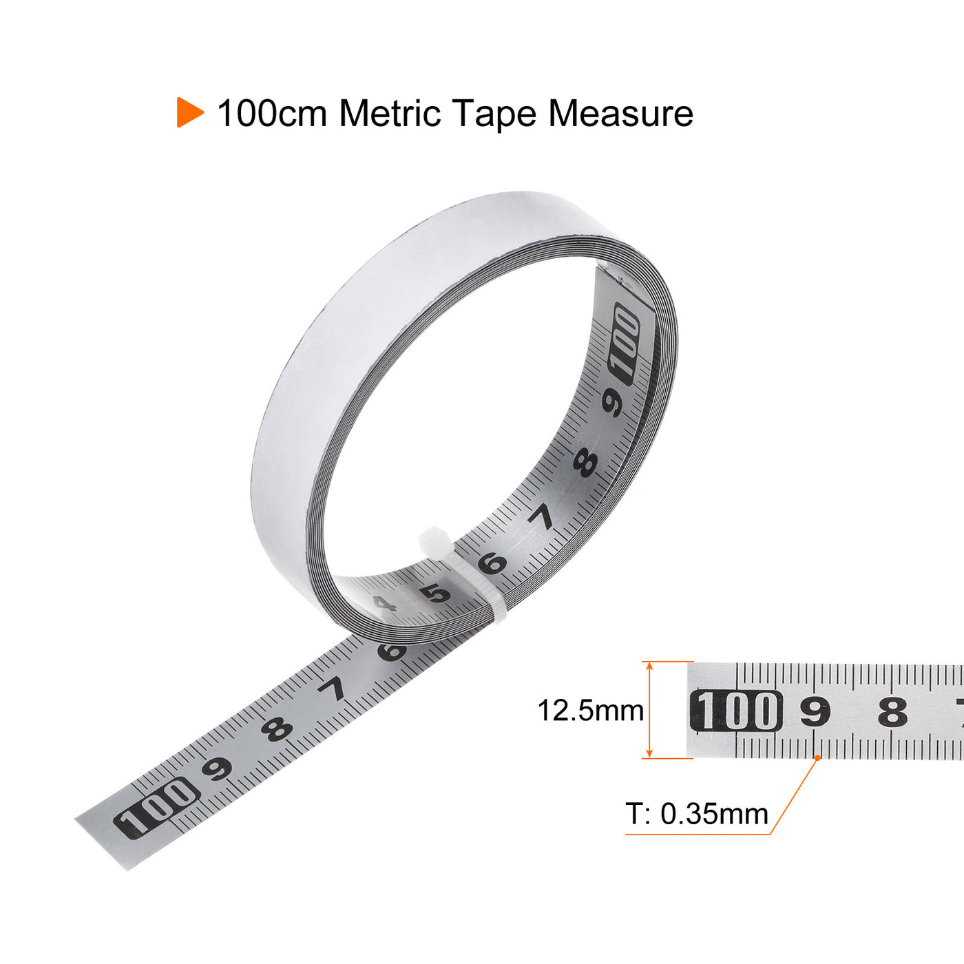 Harfington Self-Adhesive Measuring Tape 100cm Metric Middle to Both Sides Read