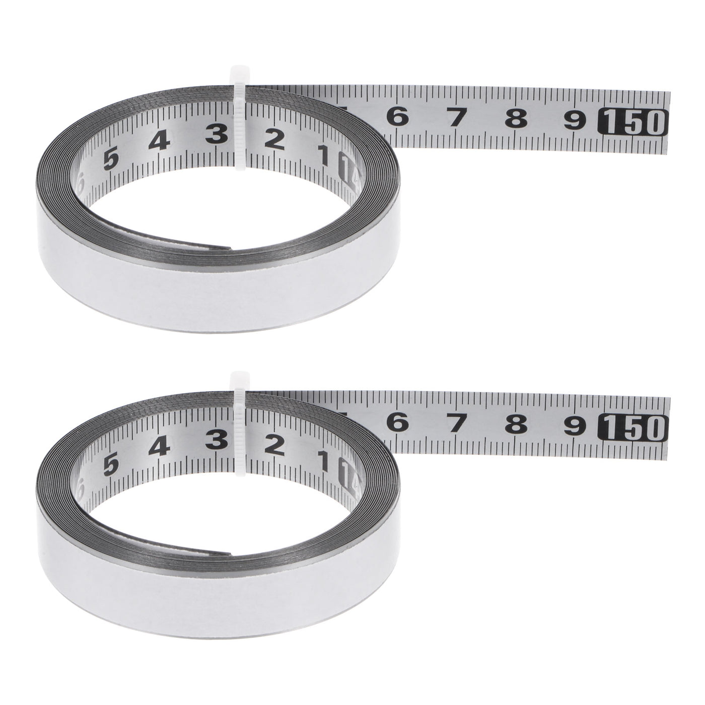 Harfington 2pcs Self-Adhesive Measuring Tape 150cm Metric Middle to Both Sides Read
