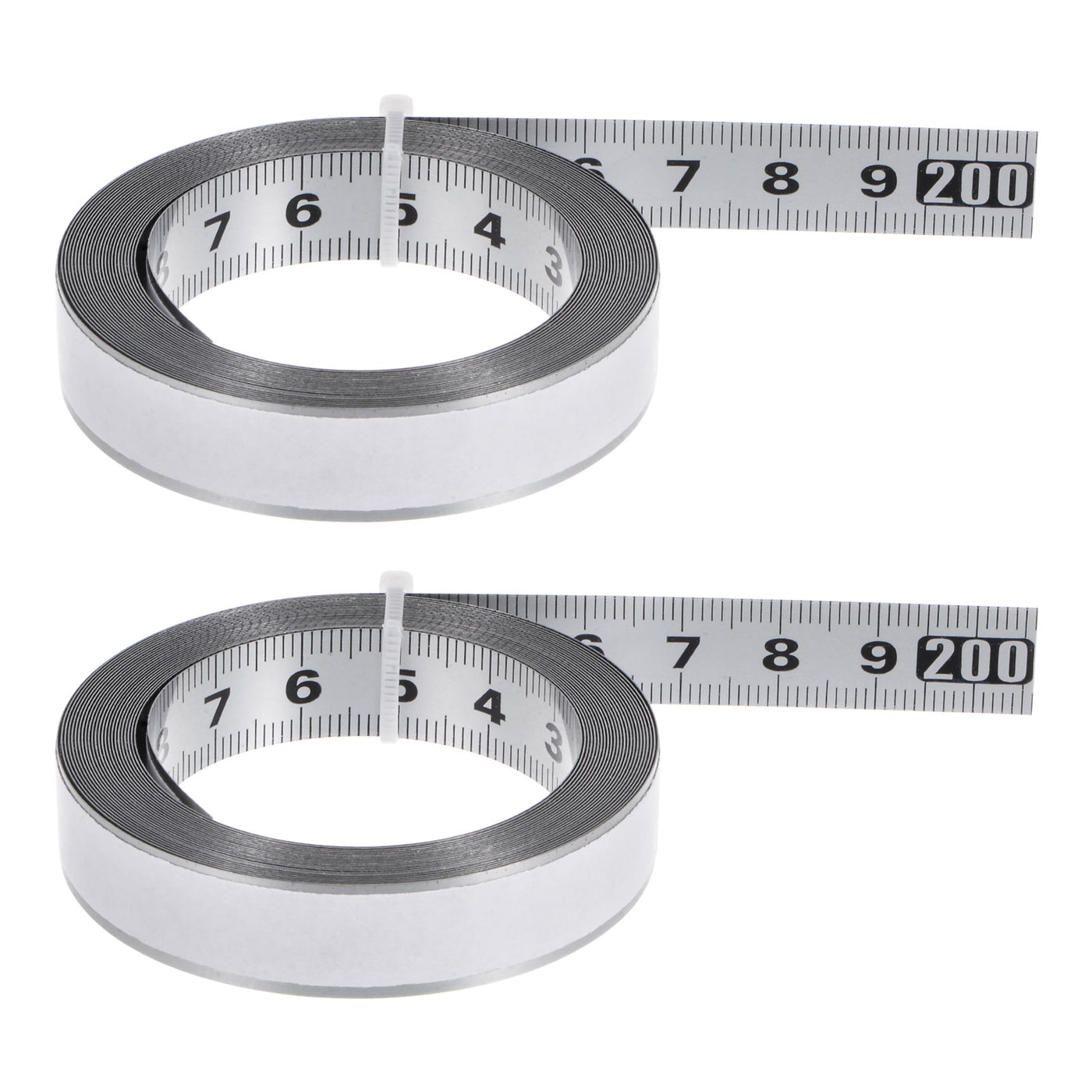 Harfington 2pcs Self-Adhesive Measuring Tape 200cm Metric Middle to Both Sides Read