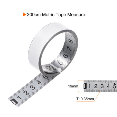Harfington Self-Adhesive Measuring Tape 200cm Metric Left to Right Widened