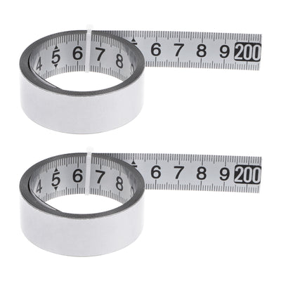 Harfington 2pcs Self-Adhesive Measuring Tape 200cm Metric Left to Right Widened