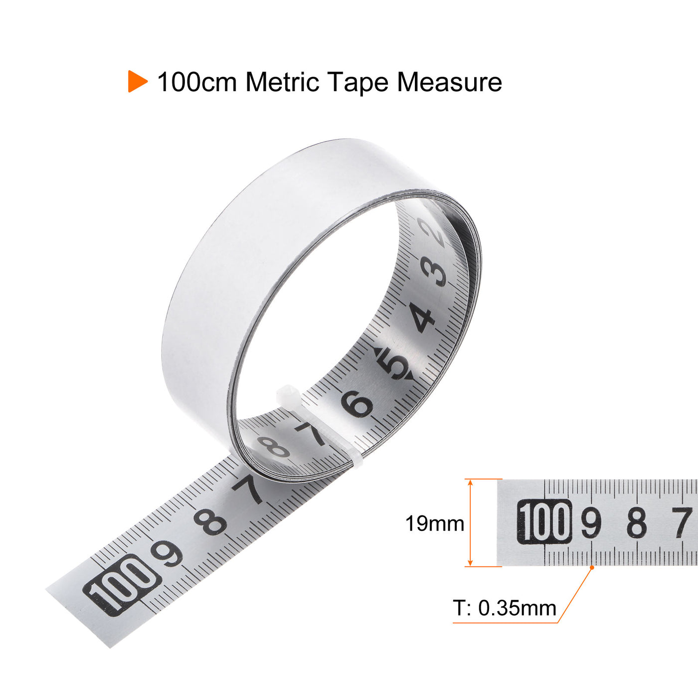 Harfington Self-Adhesive Measuring Tape 100cm Metric Right to Left Read Widened