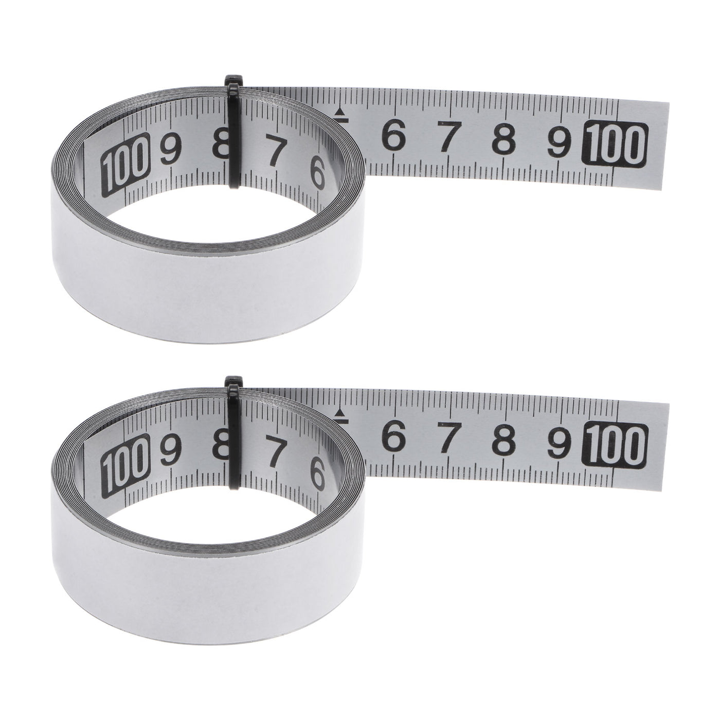 Harfington 2pcs Self-Adhesive Measuring Tape 100cm Metric Middle to Both Sides Read Widened
